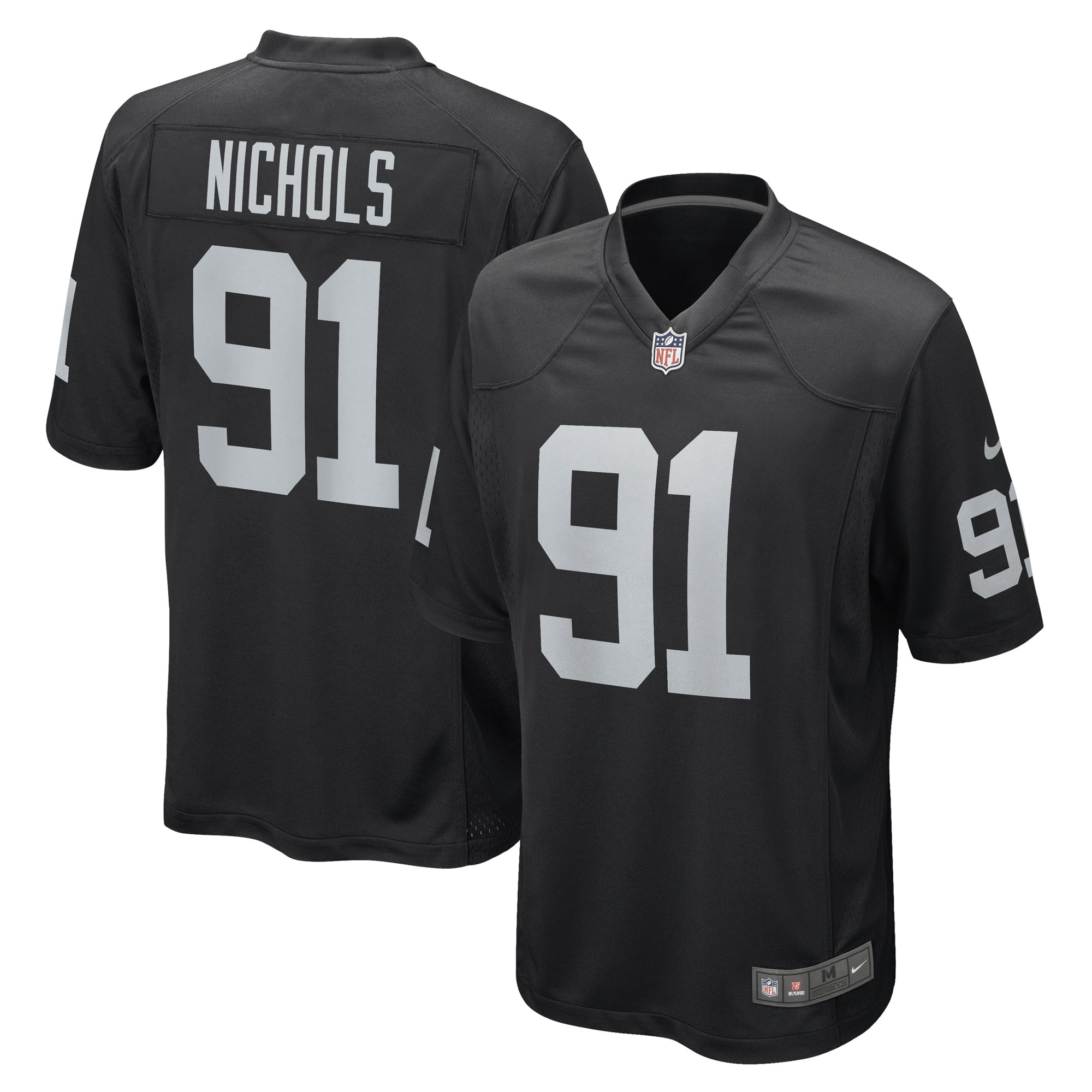 Men's Las Vegas Raiders Bilal Nichols Black Game Player Jersey