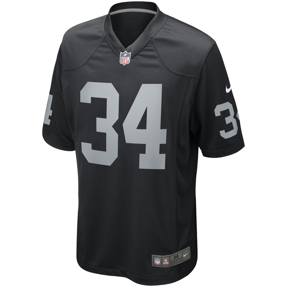 Men's Las Vegas Raiders Bo Jackson Black Game Retired Player Jersey