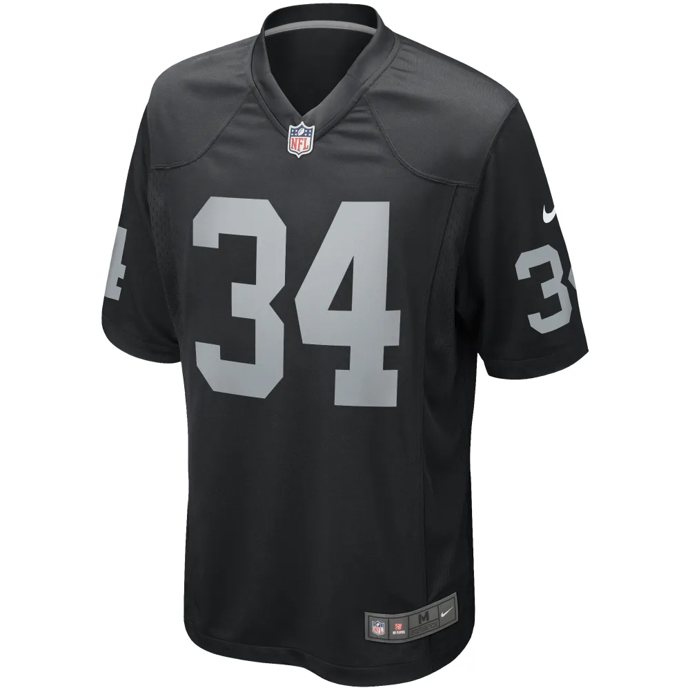 Men's Las Vegas Raiders Bo Jackson Black Game Retired Player Jersey