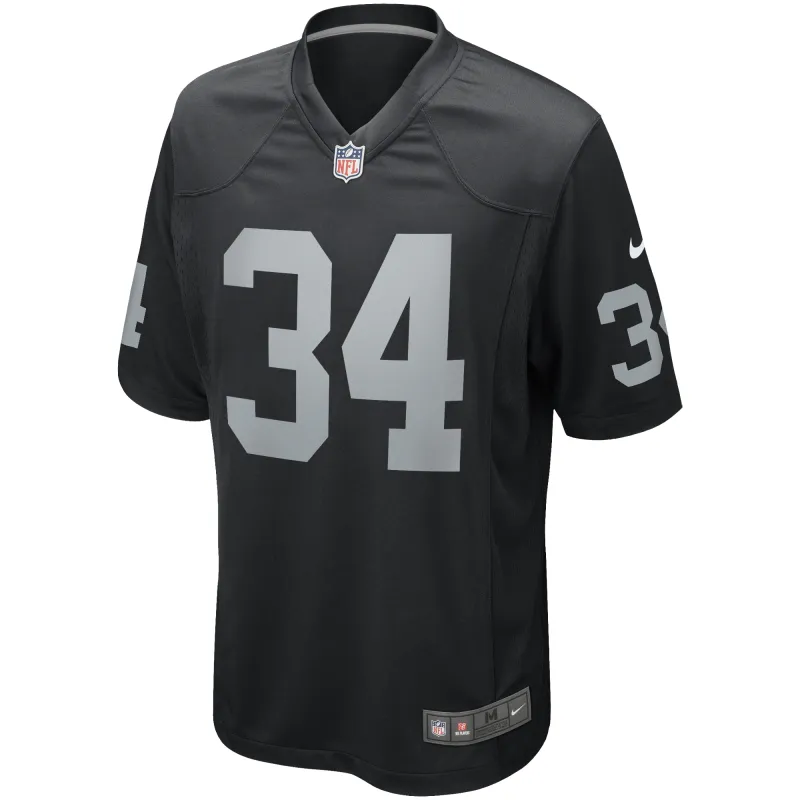 Men's Las Vegas Raiders Bo Jackson Black Game Retired Player Jersey