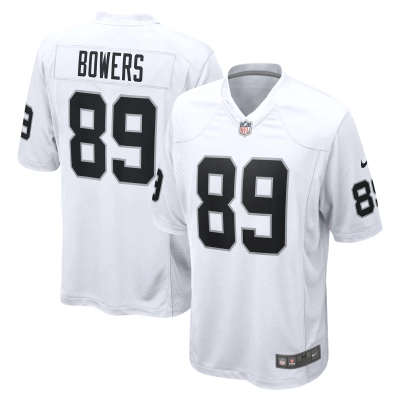 Men's Las Vegas Raiders Brock Bowers White Game Jersey 01