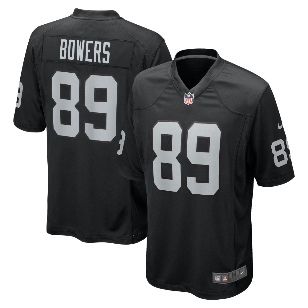 Men's Las Vegas Raiders Brock Bowers Black 2024 NFL Draft First Round Pick Player Game Jersey