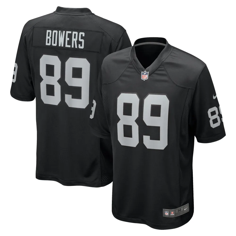 Men's Las Vegas Raiders Brock Bowers Black 2024 NFL Draft First Round Pick Player Game Jersey