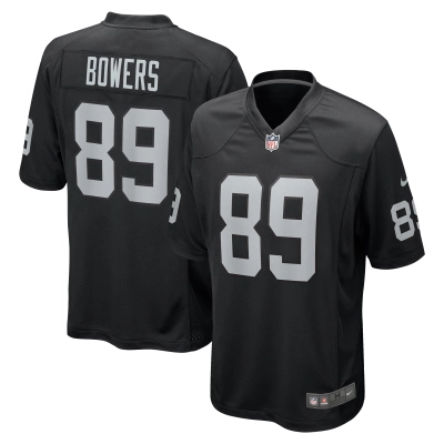 Men's Las Vegas Raiders Brock Bowers Black 2024 NFL Draft First Round Pick Player Game Jersey 01