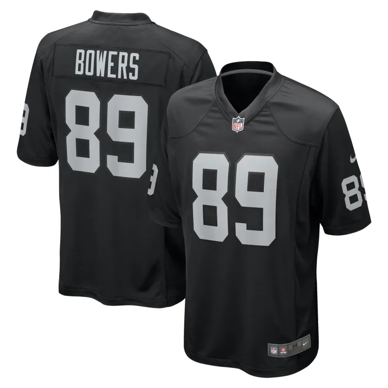 Men's Las Vegas Raiders Brock Bowers Black 2024 NFL Draft First Round Pick Player Game Jersey