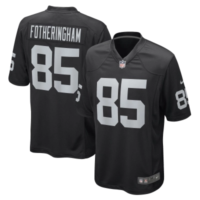 Men's Las Vegas Raiders Cole Fotheringham Black Game Player Jersey 01