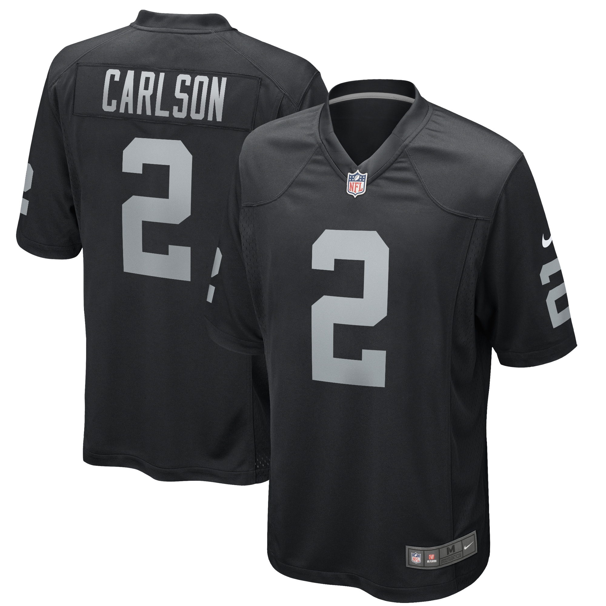 Men's Las Vegas Raiders Daniel Carlson Black Game Player Jersey