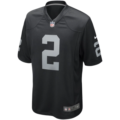Men's Las Vegas Raiders Daniel Carlson Black Game Player Jersey 02