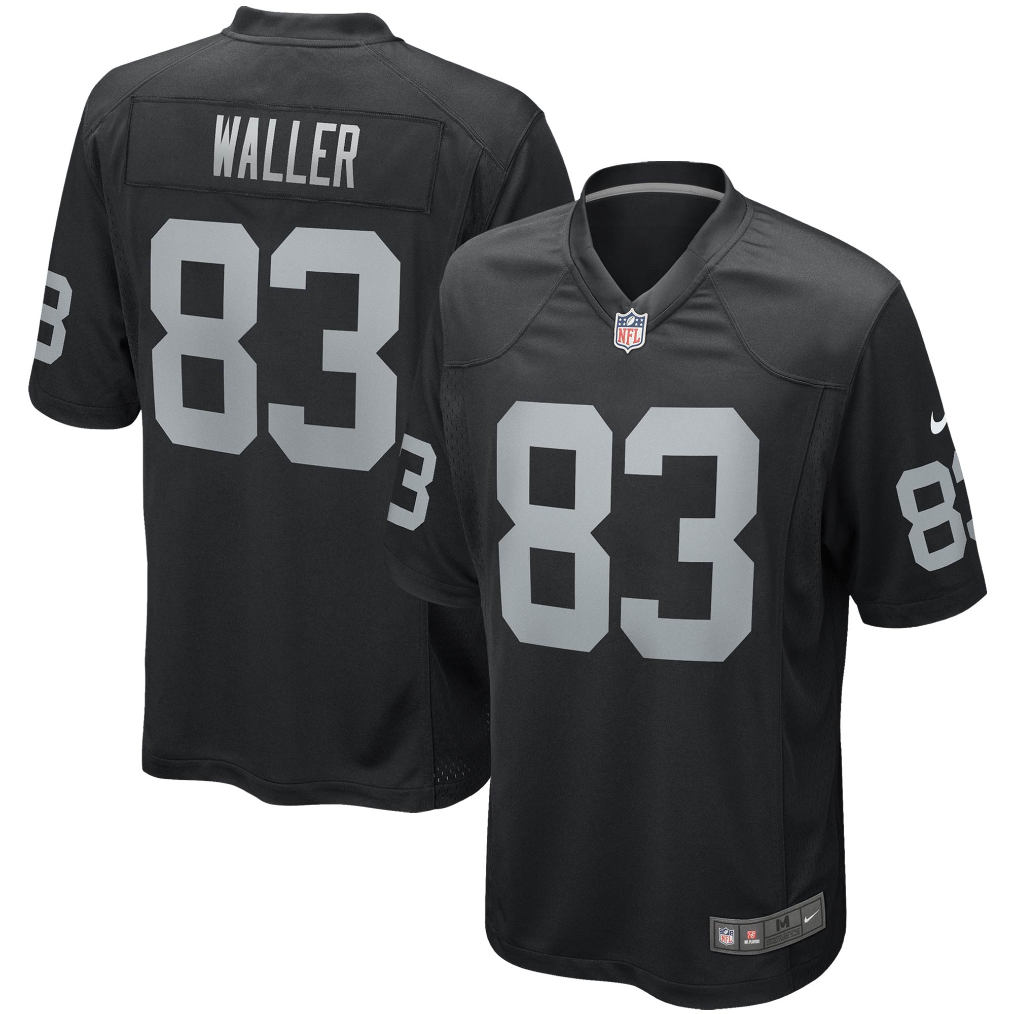 Men's Las Vegas Raiders Darren Waller Black Game Player Jersey