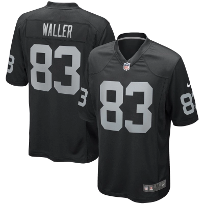 Men's Las Vegas Raiders Darren Waller Black Game Player Jersey 01
