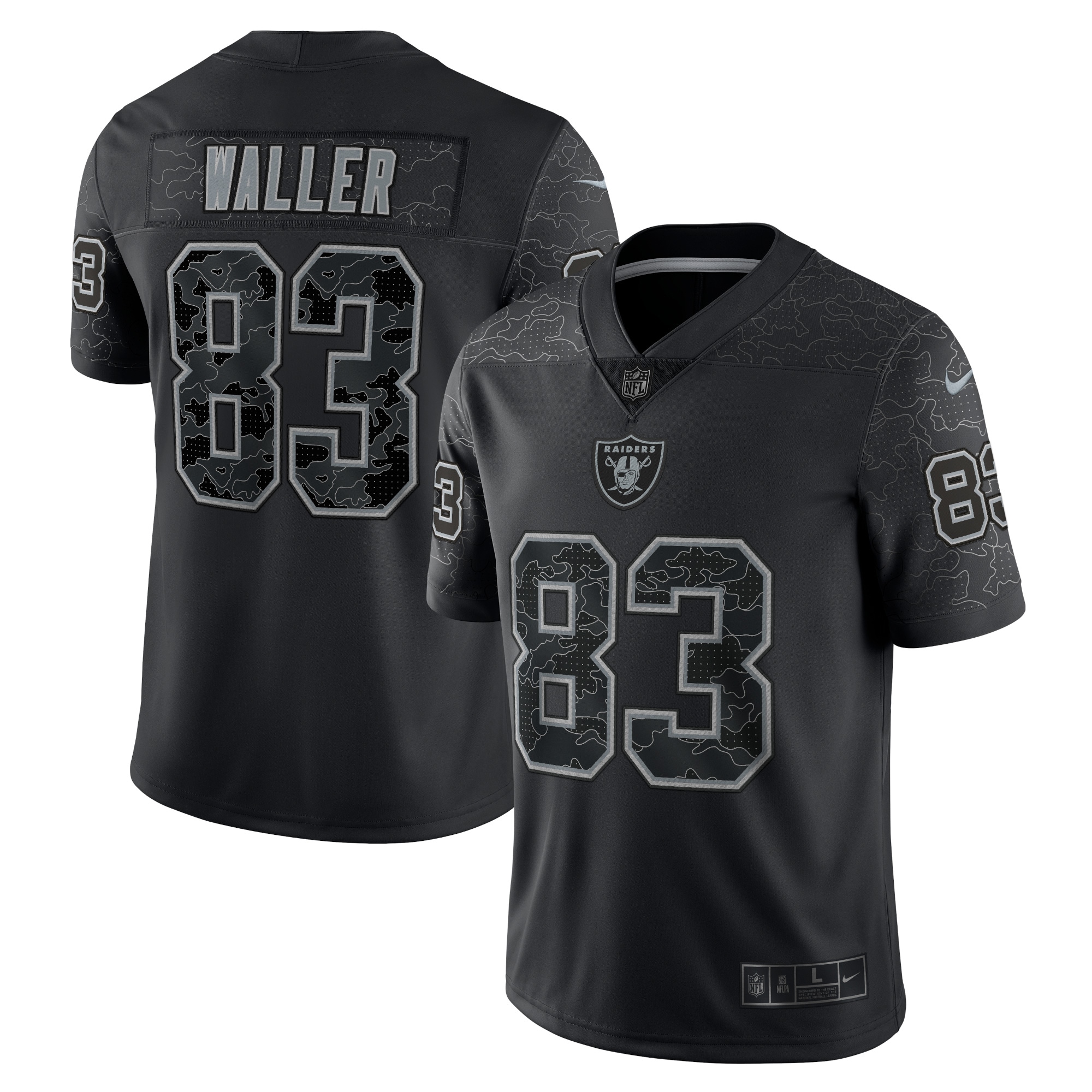Men's Las Vegas Raiders Darren Waller Black RFLCTV Limited Jersey