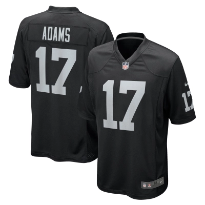 Men's Las Vegas Raiders Davante Adams Black Game Jersey 01