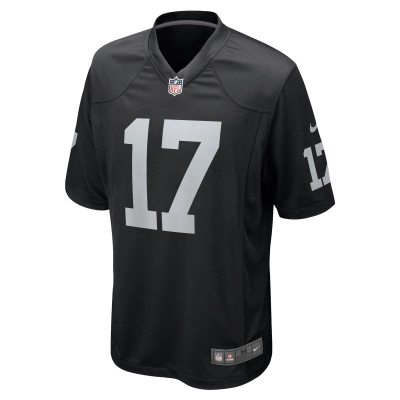 Men's Las Vegas Raiders Davante Adams Black Game Jersey 02