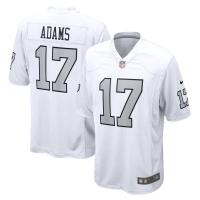 Men's Las Vegas Raiders Davante Adams White Alternate Game Jersey 01