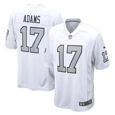 Men's Las Vegas Raiders Davante Adams White Alternate Game Jersey 01