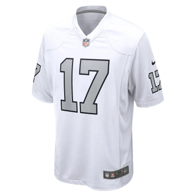 Men's Las Vegas Raiders Davante Adams White Alternate Game Jersey 02