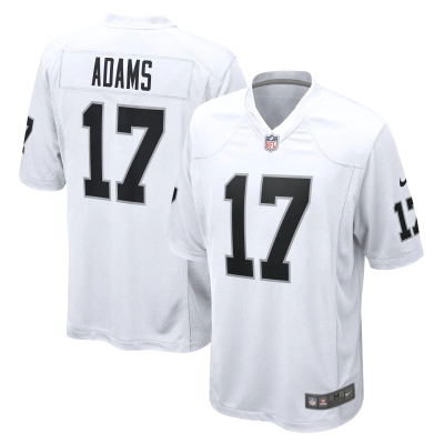 Men's Las Vegas Raiders Davante Adams White Game Jersey 01