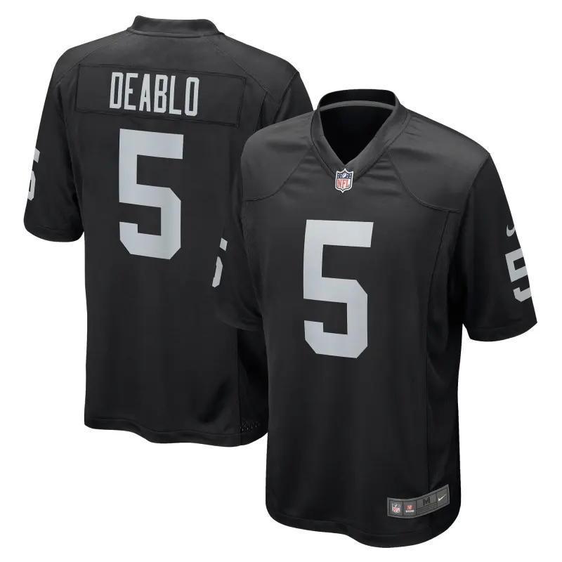 Men's Las Vegas Raiders Divine Deablo Black Player Game Jersey