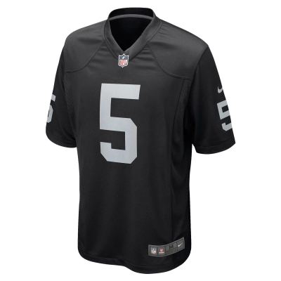 Men's Las Vegas Raiders Divine Deablo Black Player Game Jersey 02