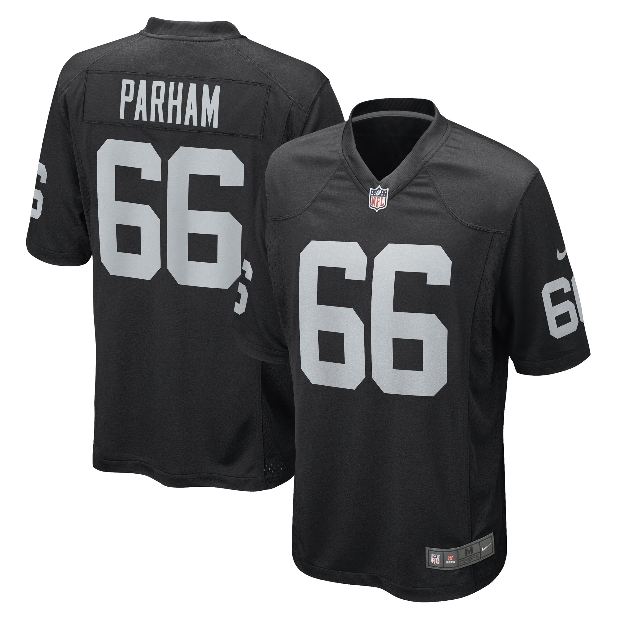 Men's Las Vegas Raiders Dylan Parham Black Game Player Jersey