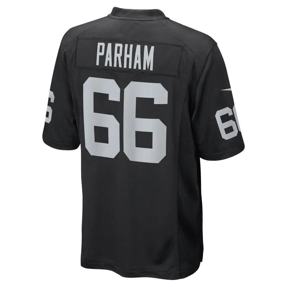 Men's Las Vegas Raiders Dylan Parham Black Game Player Jersey