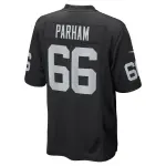 Men's Las Vegas Raiders Dylan Parham Black Game Player Jersey