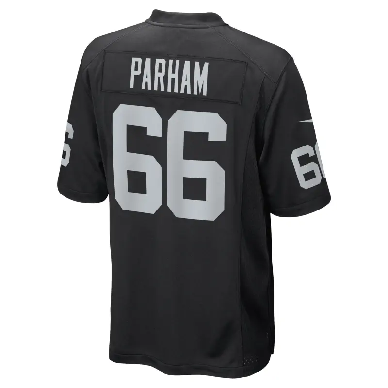 Men's Las Vegas Raiders Dylan Parham Black Game Player Jersey