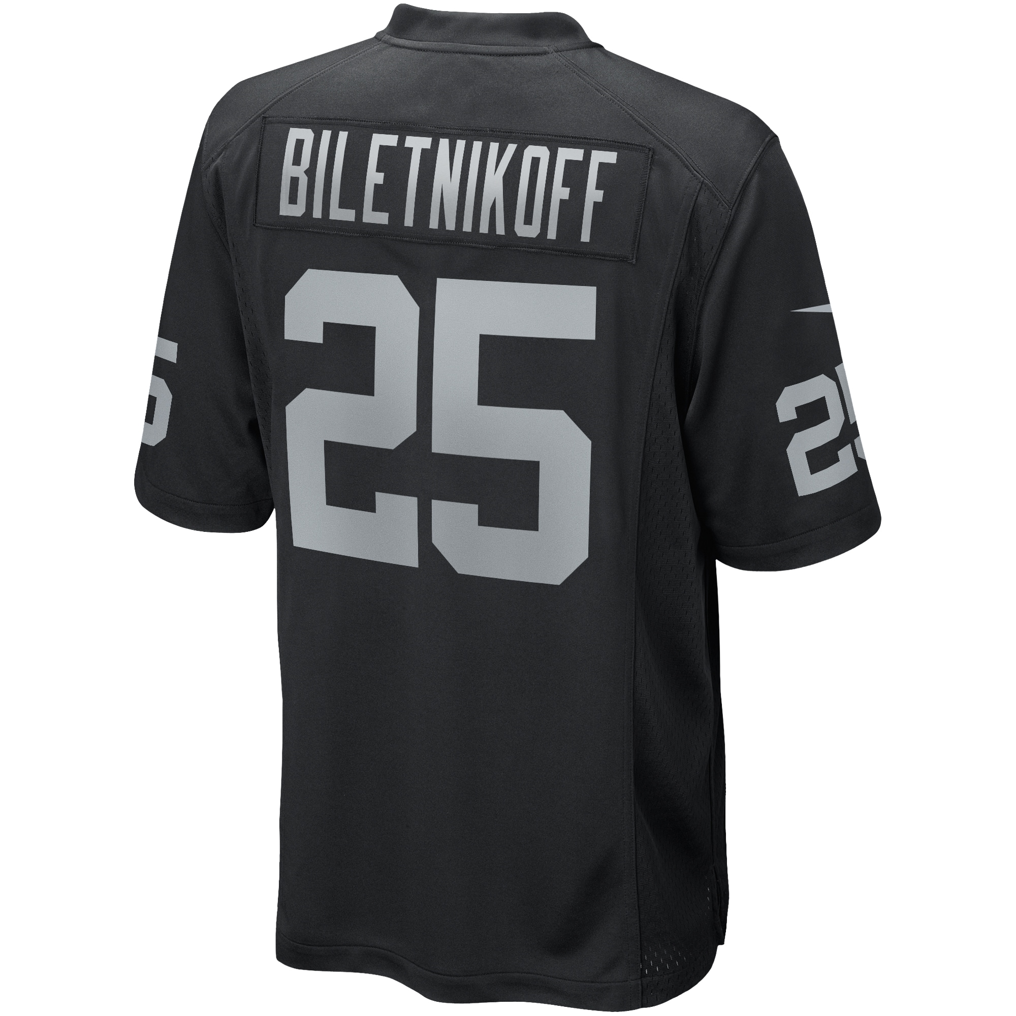 Men's Las Vegas Raiders Fred Biletnikoff Black Game Retired Player Jersey
