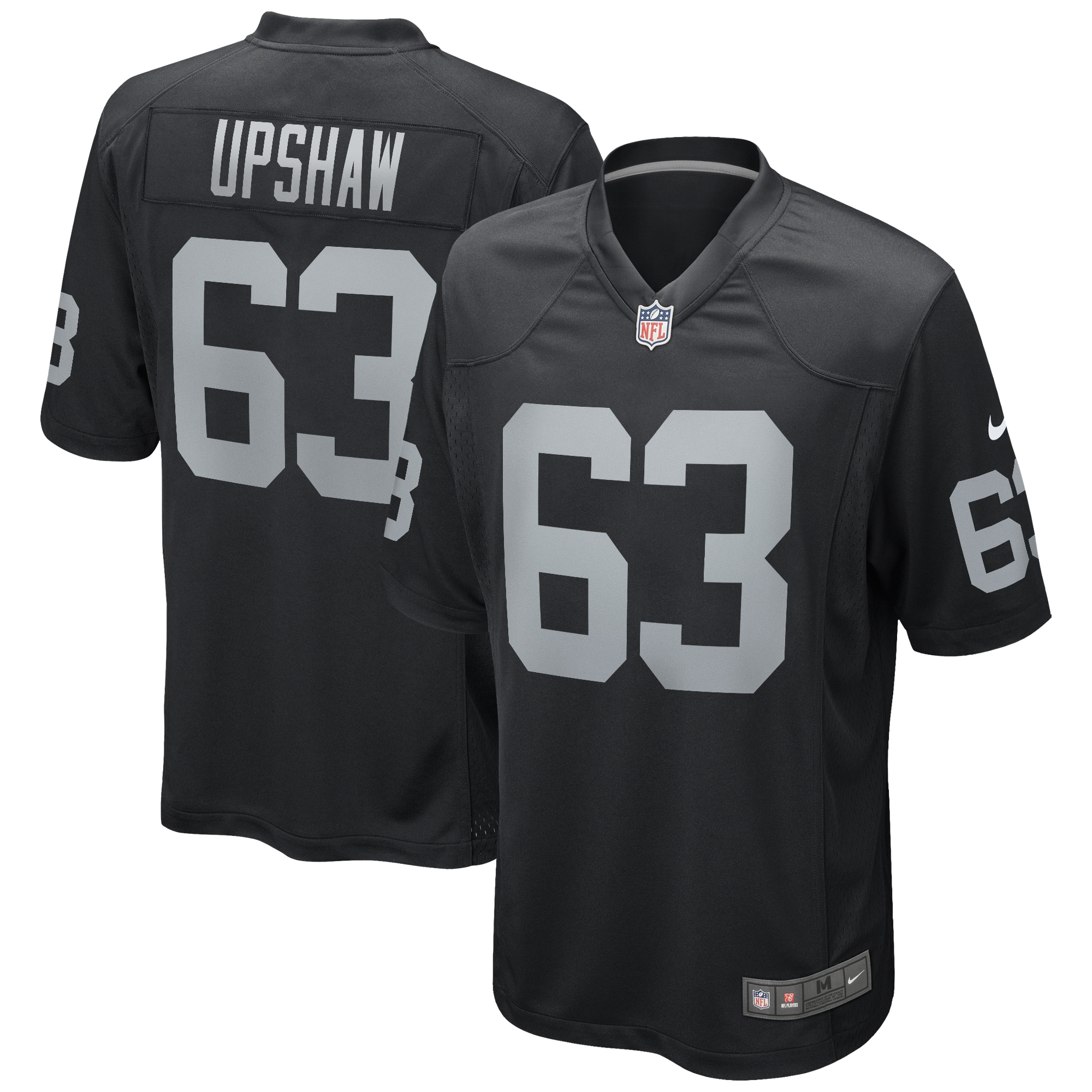 Men's Las Vegas Raiders Gene Upshaw Black Game Retired Player Jersey