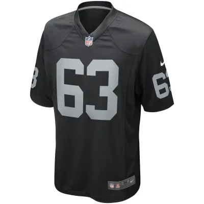 Men's Las Vegas Raiders Gene Upshaw Black Game Retired Player Jersey 02