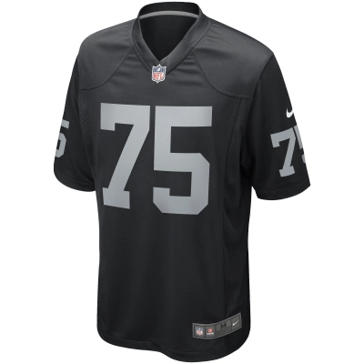 Men's Las Vegas Raiders Howie Long Black Game Retired Player Jersey 02