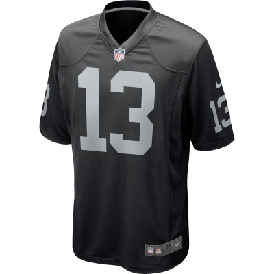 Men's Las Vegas Raiders Hunter Renfrow Black Game Player Jersey 02