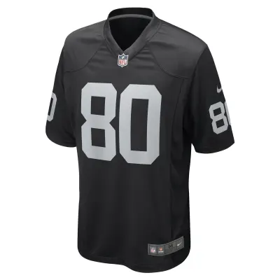 Men's Las Vegas Raiders Jesper Horsted Black Game Player Jersey 02