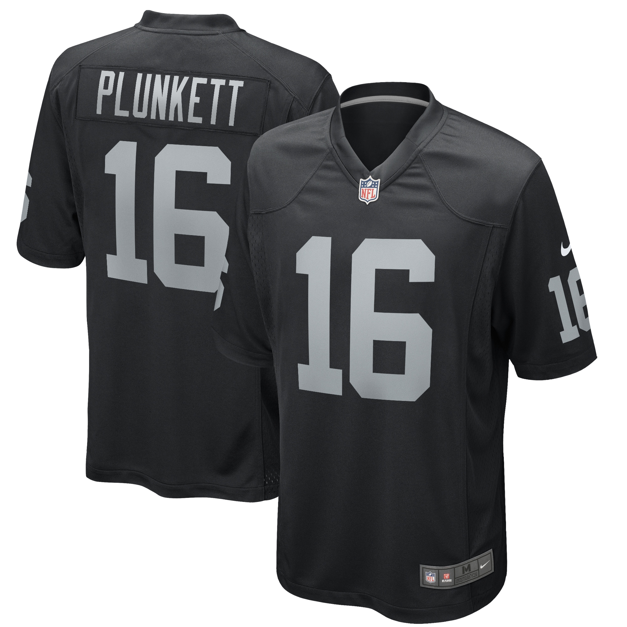 Men's Las Vegas Raiders Jim Plunkett Black Game Retired Player Jersey