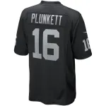 Men's Las Vegas Raiders Jim Plunkett Black Game Retired Player Jersey