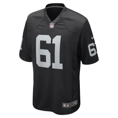 Men's Las Vegas Raiders Jordan Meredith Black Game Player Jersey 02