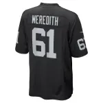 Men's Las Vegas Raiders Jordan Meredith Black Game Player Jersey