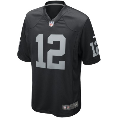 Men's Las Vegas Raiders Ken Stabler Black Game Retired Player Jersey 02