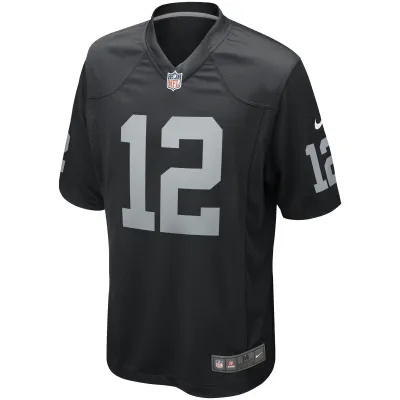 Men's Las Vegas Raiders Ken Stabler Black Game Retired Player Jersey 02