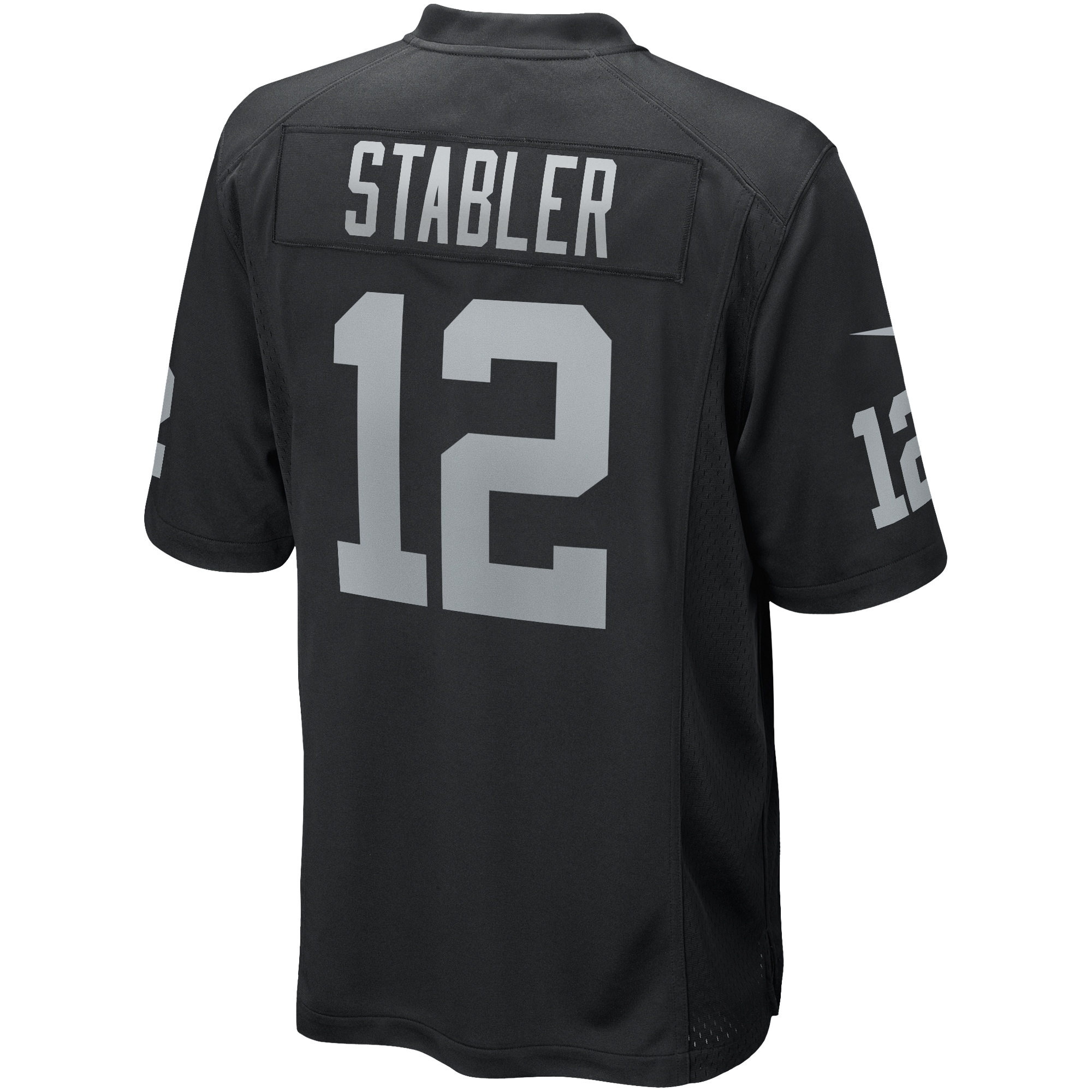 Men's Las Vegas Raiders Ken Stabler Black Game Retired Player Jersey