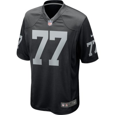 Men's Las Vegas Raiders Kolton Miller Black Game Player Jersey 02