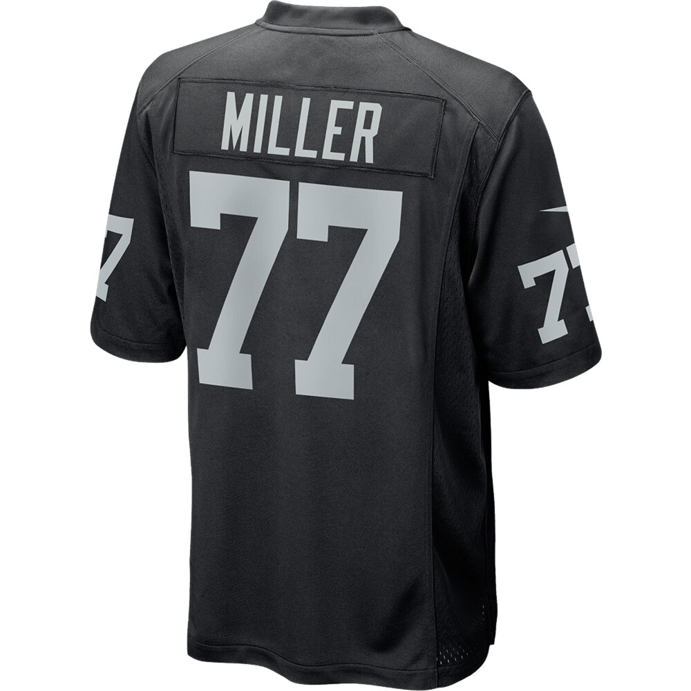 Men's Las Vegas Raiders Kolton Miller Black Game Player Jersey