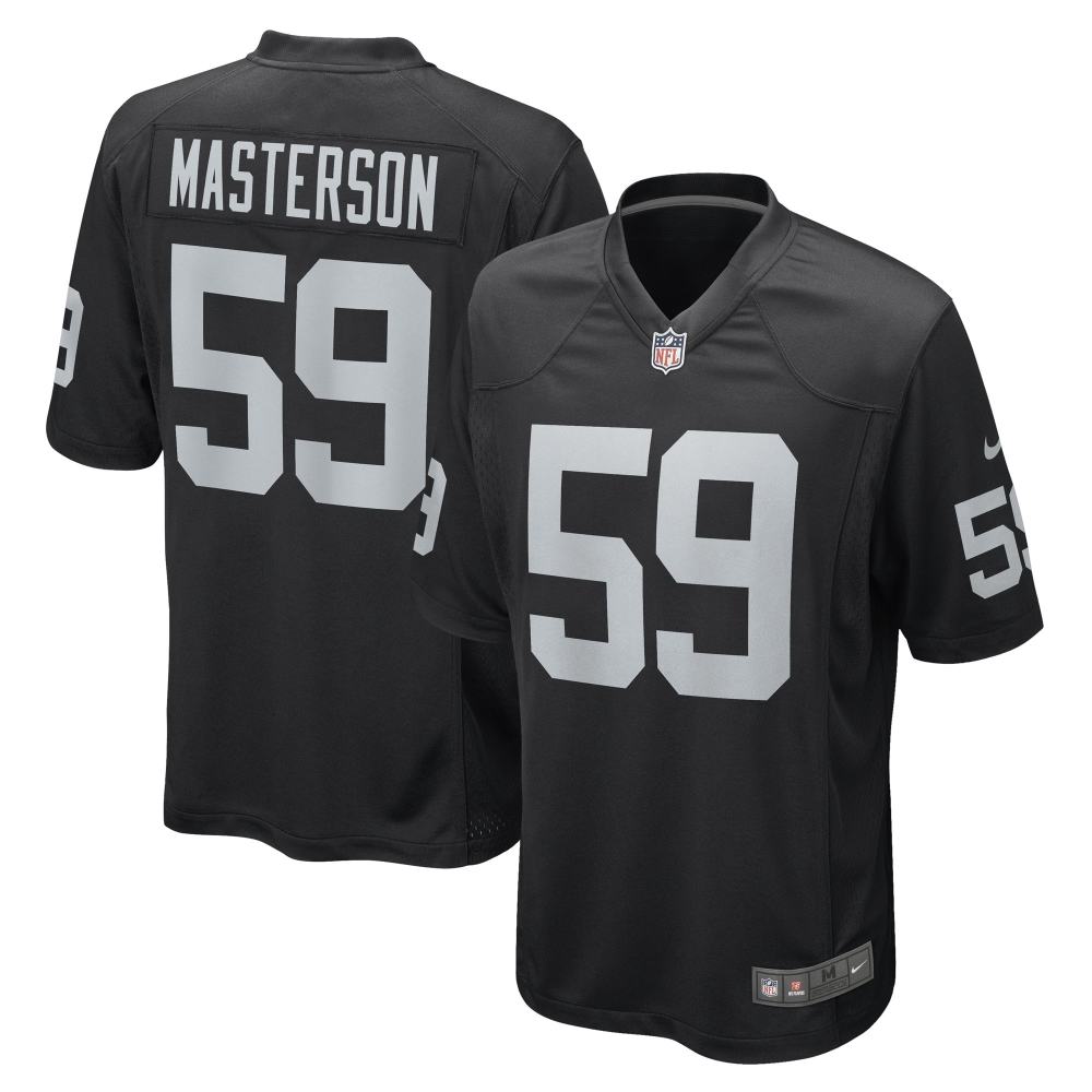 Men's Las Vegas Raiders Luke Masterson Black Game Player Jersey