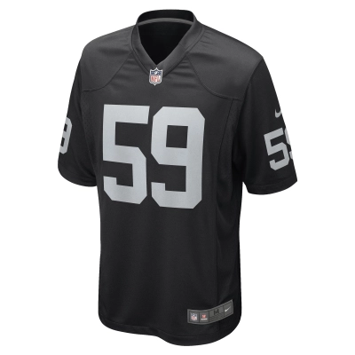 Men's Las Vegas Raiders Luke Masterson Black Game Player Jersey 02