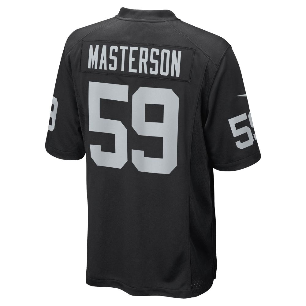 Men's Las Vegas Raiders Luke Masterson Black Game Player Jersey