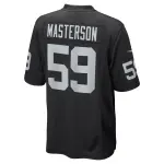 Men's Las Vegas Raiders Luke Masterson Black Game Player Jersey