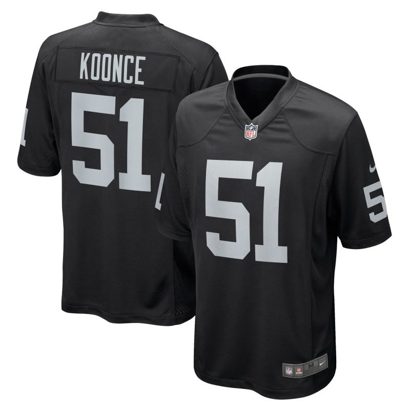 Men's Las Vegas Raiders Malcolm Koonce Black Game Jersey