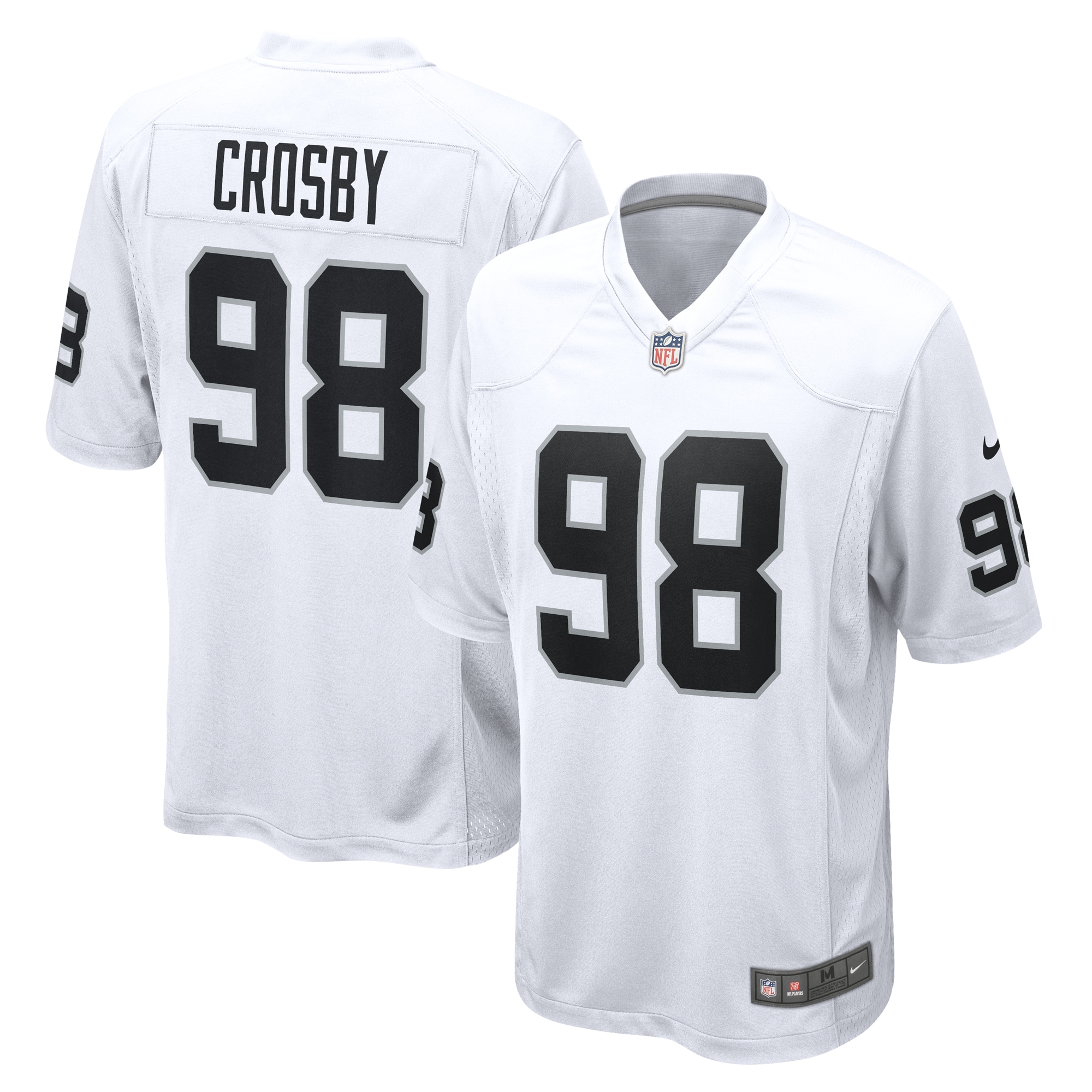 Men's Las Vegas Raiders Maxx Crosby White Game Jersey