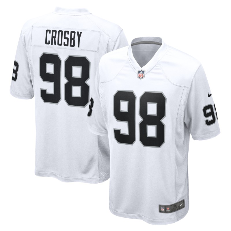Men's Las Vegas Raiders Maxx Crosby White Game Jersey