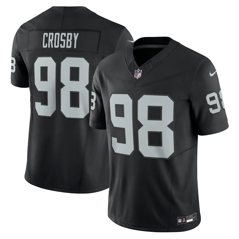 Men's Las Vegas Raiders Maxx Crosby Black Vapor F.U.S.E. Limited Jersey